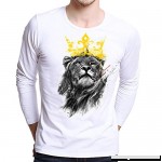 MISYAA Shirts for Men Long Sleeve Lion King Print Shirt Casual Sweatshirt Daily Muscle Tank Top Friends Gifts Mens Tops White B07NCRTK25